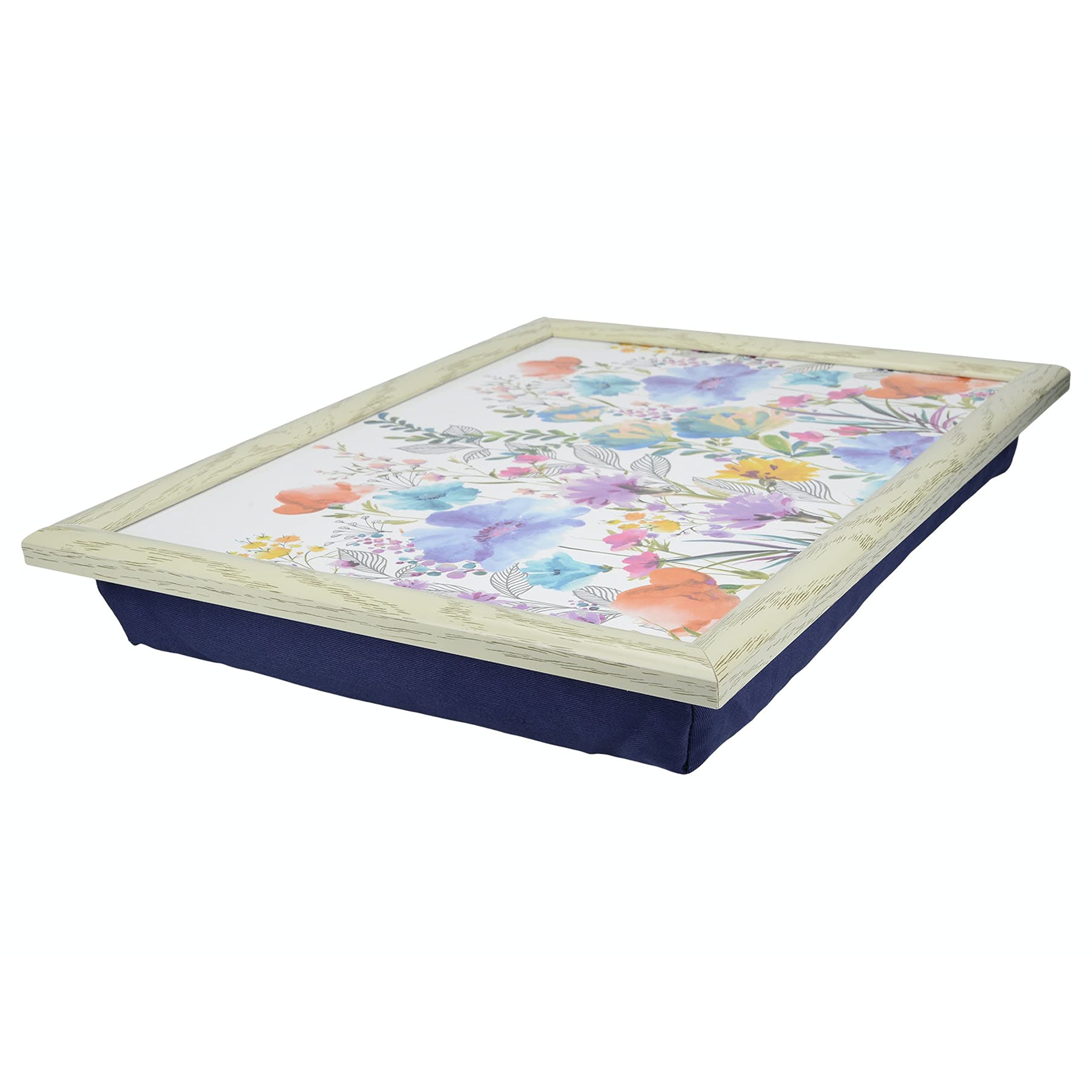 Creative Tops - Vassoio imbottito con cuscino e motivo floreale, 44 x 34 cm, multicolore - 2