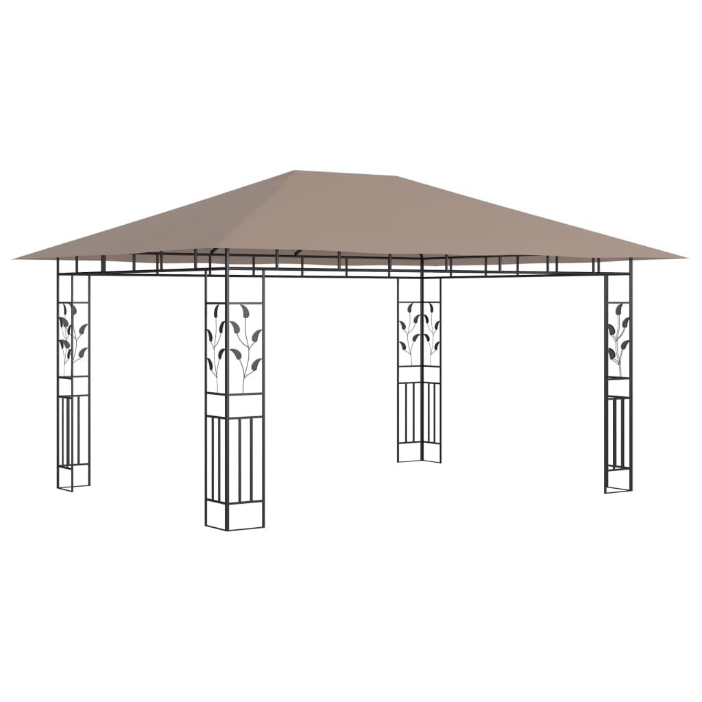 Tonnelle de jardin avec moustiquaire 4x3x2,73 m Taupe 180 g/m² CFW842282 - 2