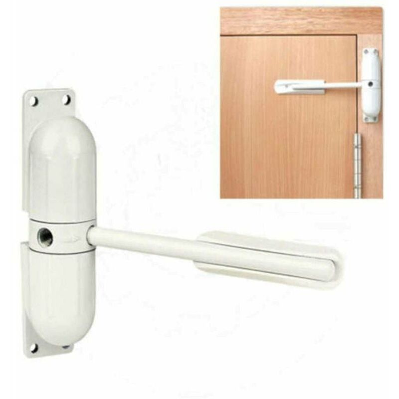 Ferme-porte invisible ferme-porte automatique à ressort blanc - 2