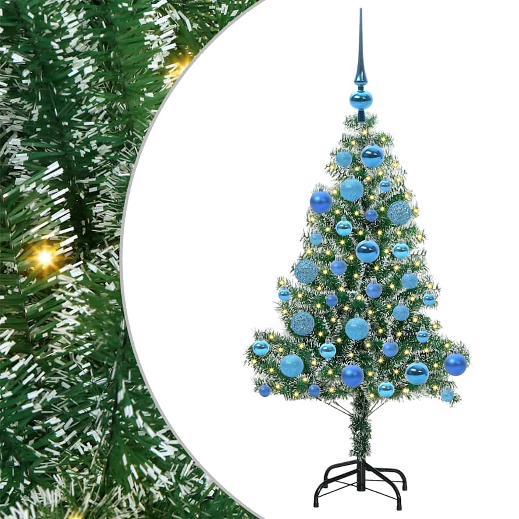 Sztuczna choinka z śnieżnym pokryciem z lampkami LED 120 cm