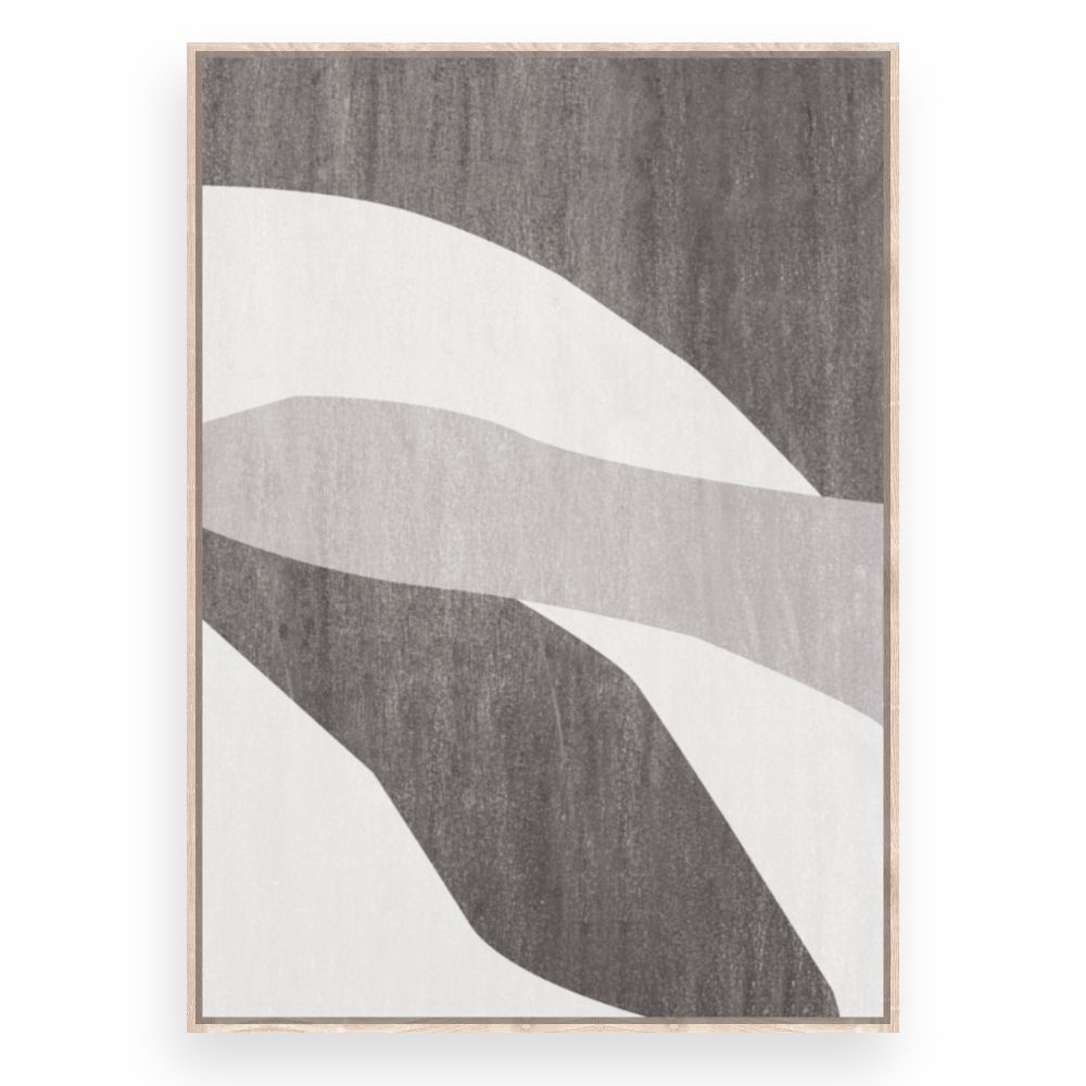 Toile encadrée Lignes abstraites élégantes / 72x108cm / Cadre Effet naturel / Fabriqué en France / Déco murale / DADA ART - 3