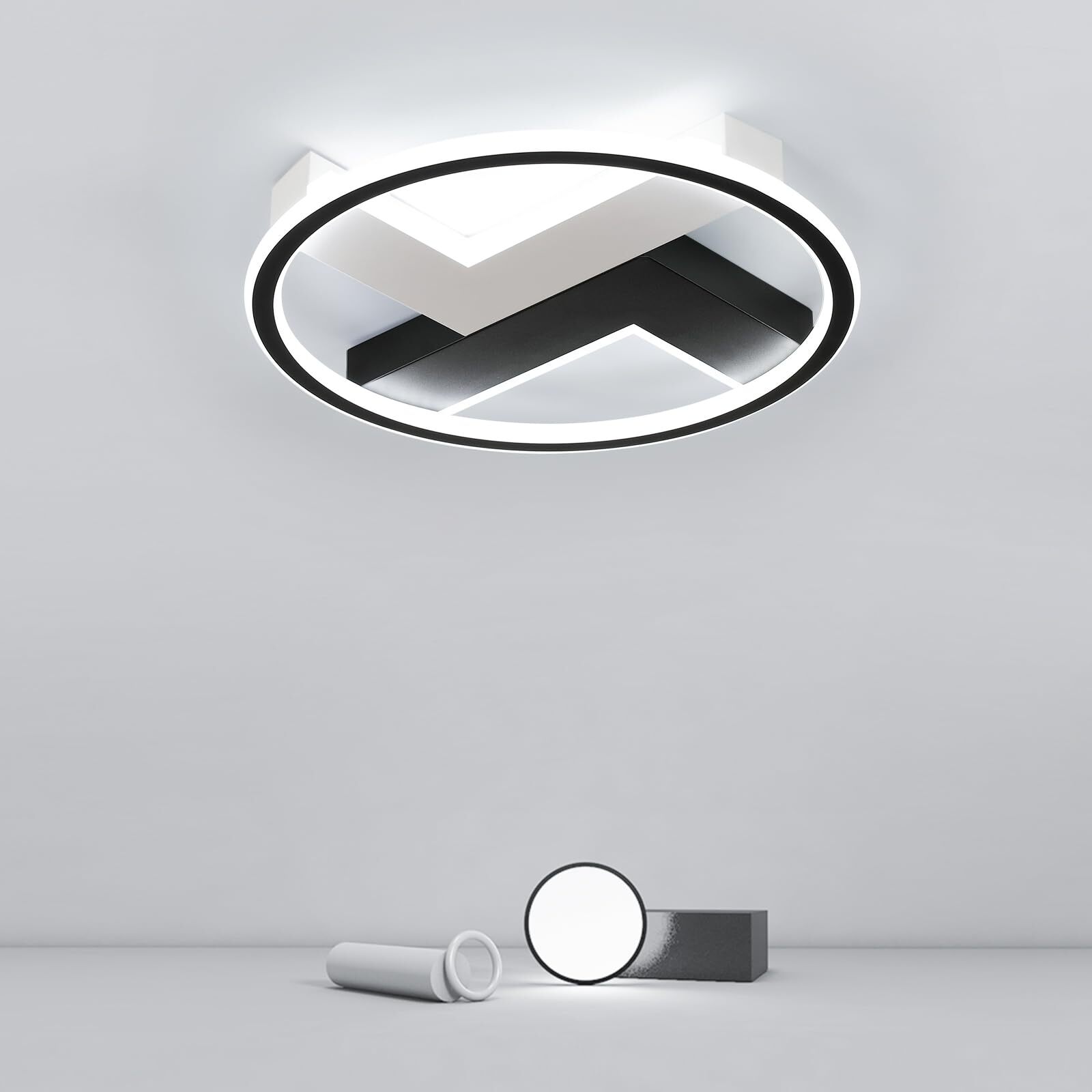 Plafoniera a led 70 watt rotonda lampada da soffitto bianca lampadario