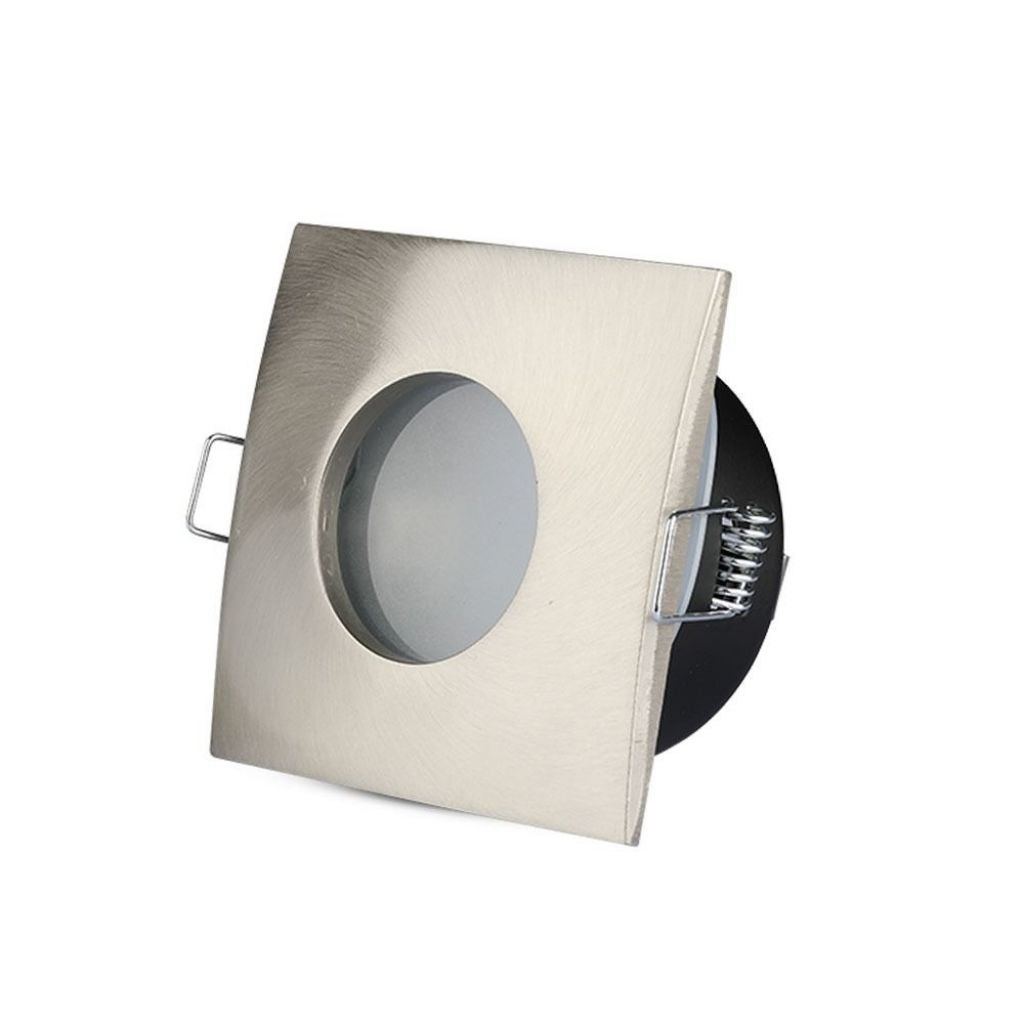 Kwadratowa oprawa LED typu downlight GU10 i GU5.3 (MR16) Kolor satyna nikiel IP54