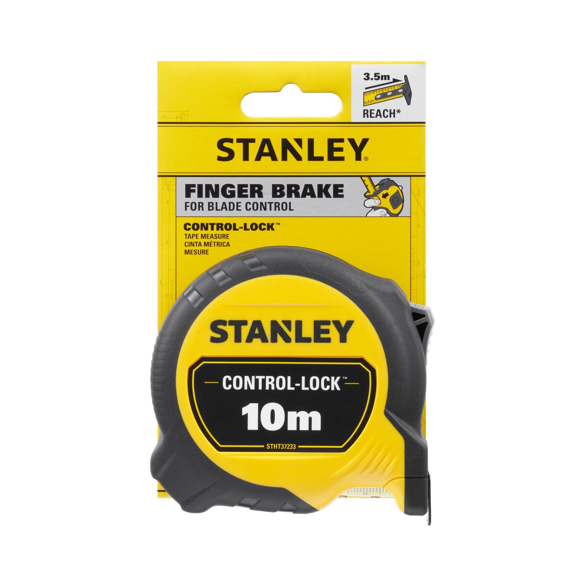 Mesure 10 m x 25 mm double marquage magnétique control-lock - STANLEY - STHT37233-0 - 5