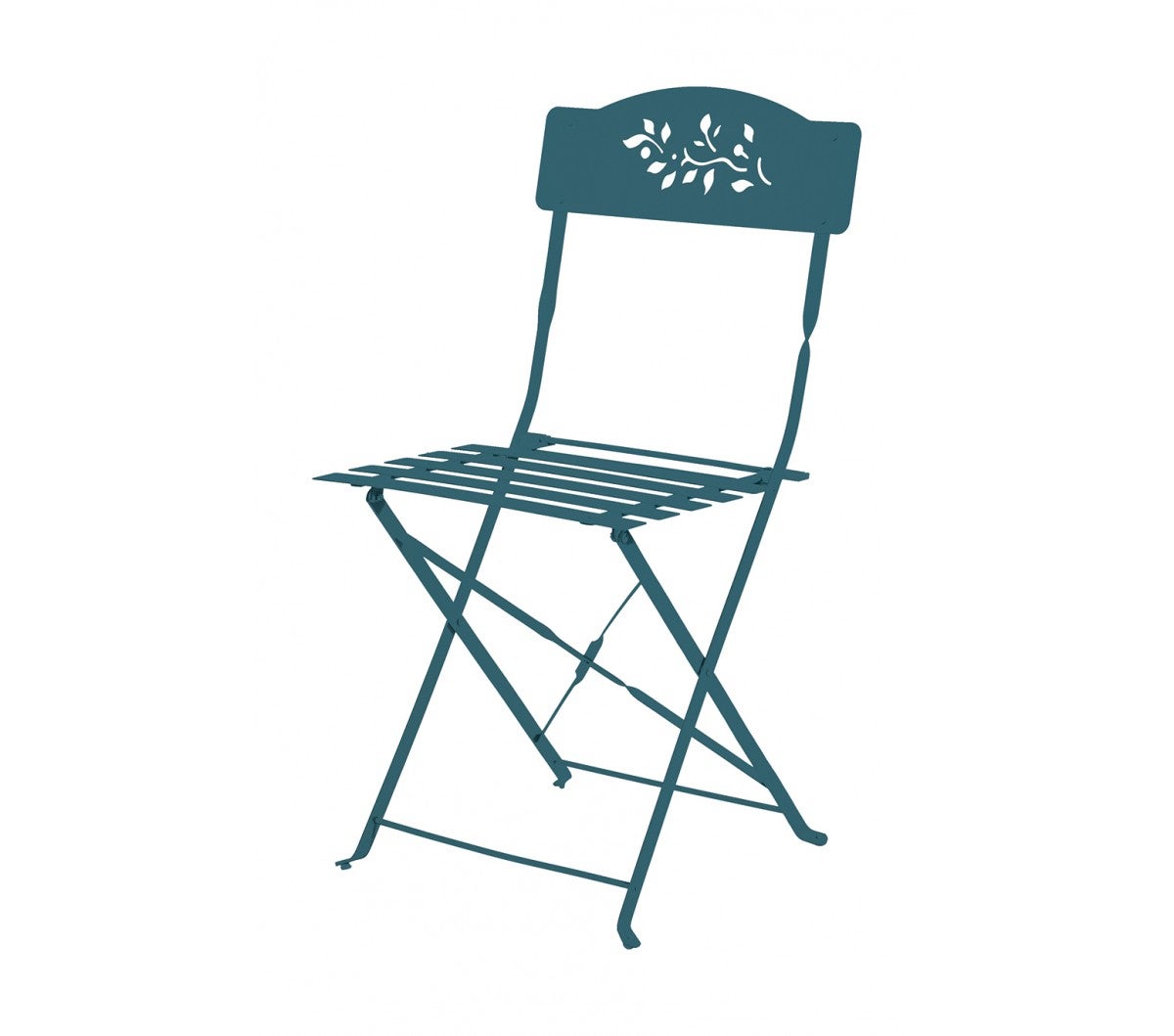 Ensemble table et chaises de jardin - 4 places - Bleu Canard - VENONE - 3