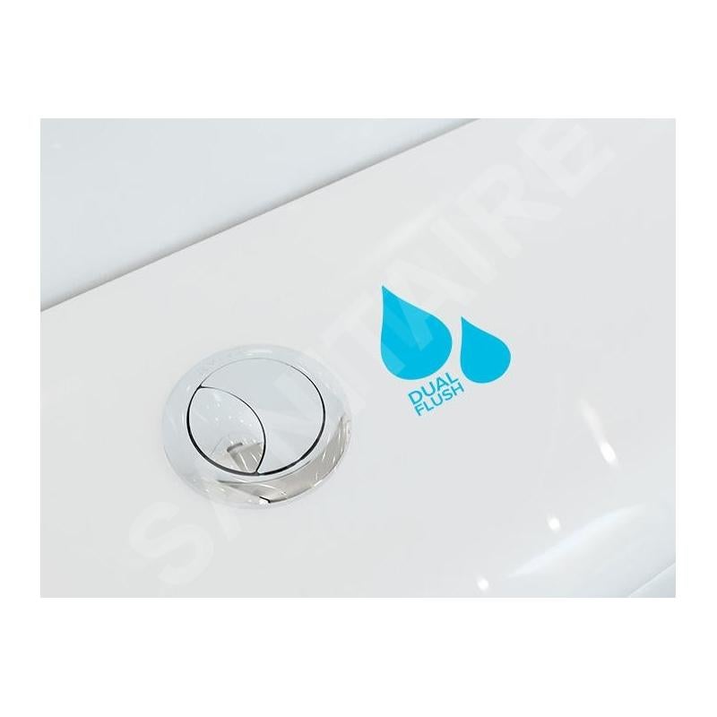 Roca The Gap - Réservoir de toilette, remplissage latéral, DualFlush, blanc A341471000 - 3