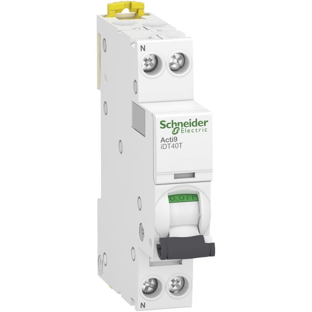 Schneider A9P22616 Interruttore 16A - iDT40T Acti9 - 6kA - Curva C - 1P+N