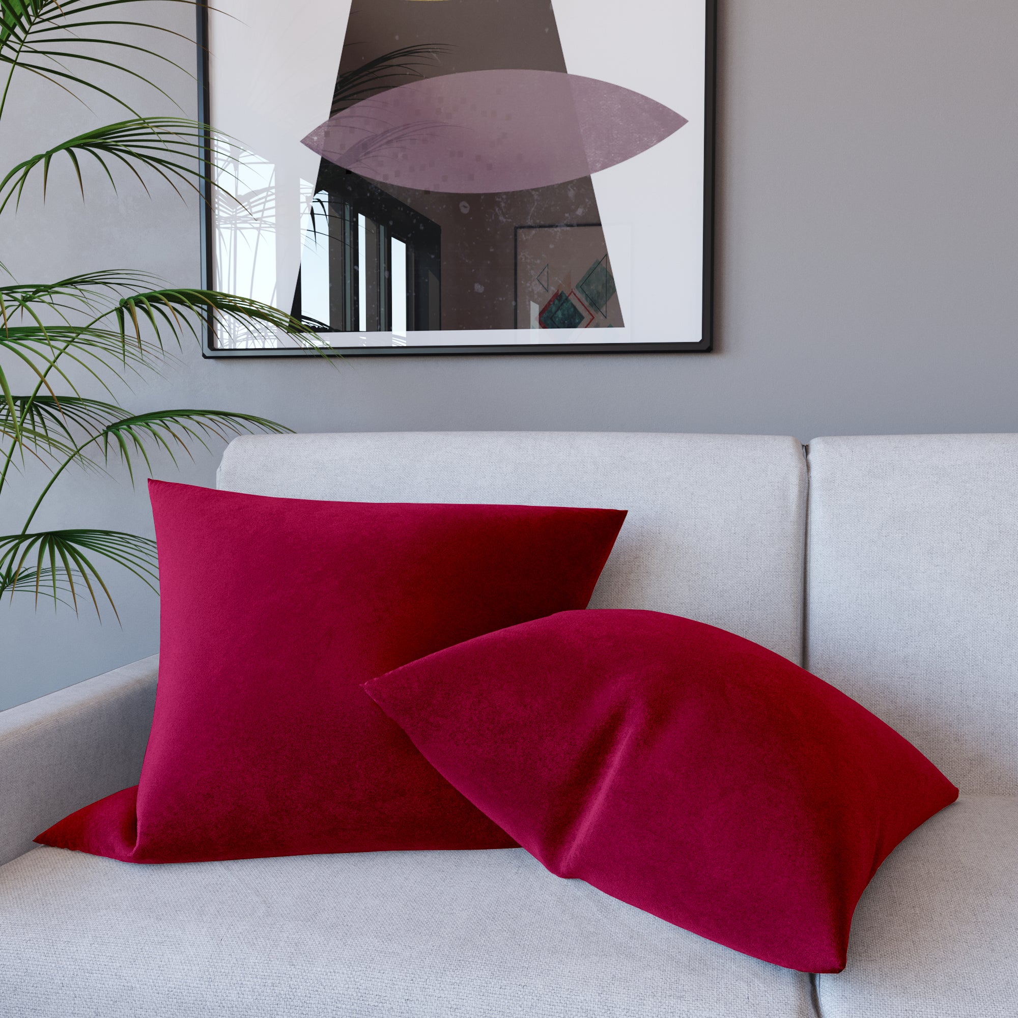 Cuscini Per Divano 50x50cm Set Di Federe Cuscini Divano Rosso