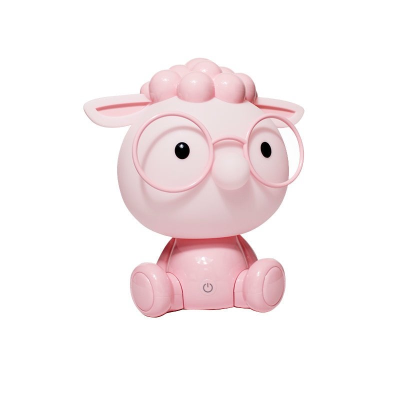 Lampka nocna LED do pokoju Owca (+kabel USB) - Różowa / Duża - SILUMEN