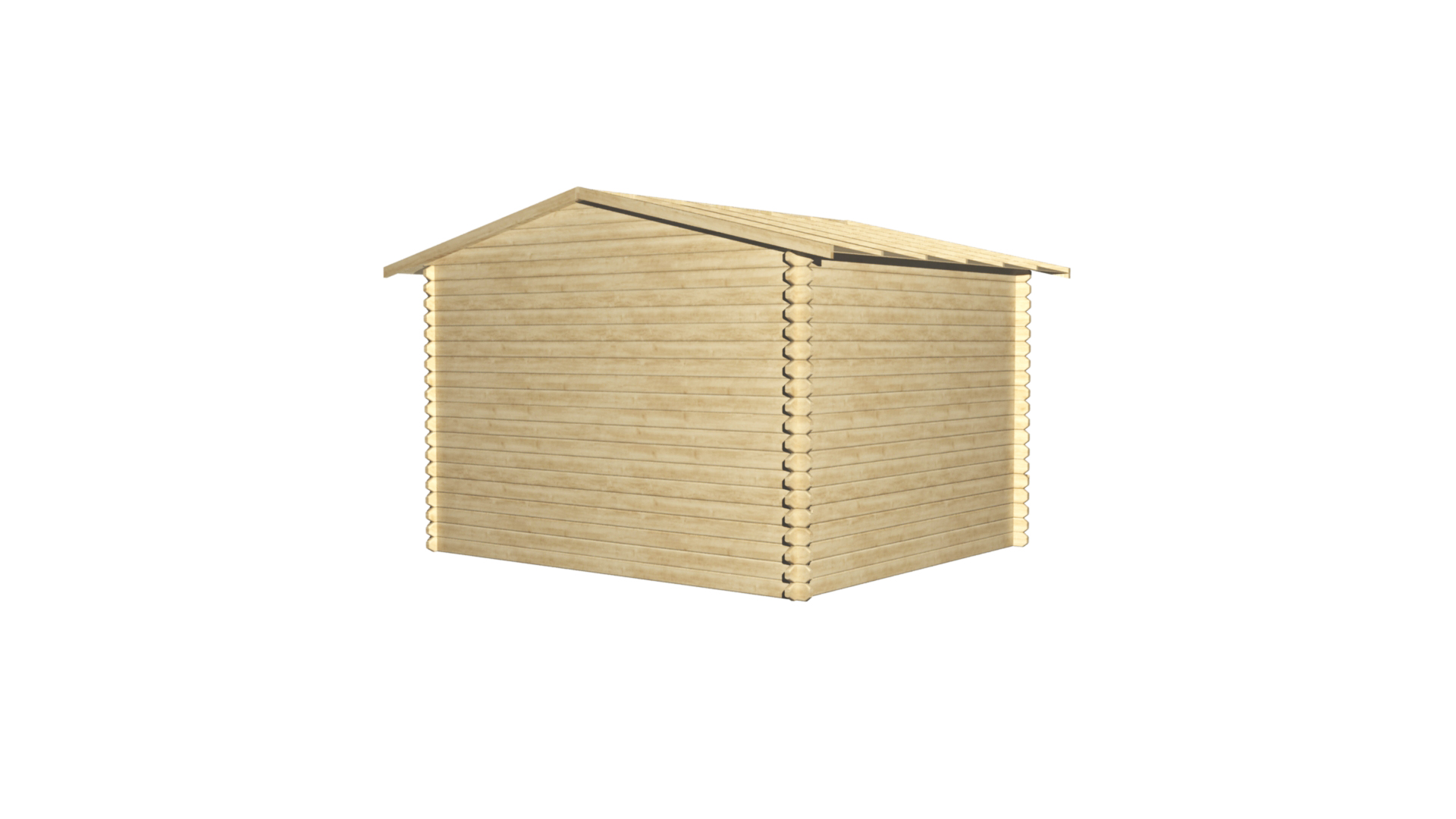 Abri de jardin en bois brut, ep 19mm, surface utile 7.62m² INT019 / INEKSA - 6