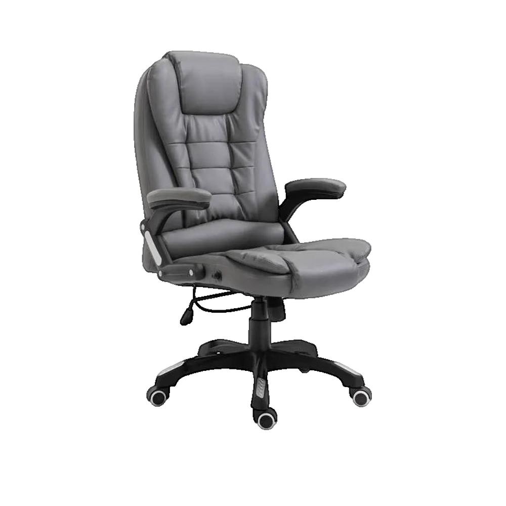 Krzesło biurowe vidaXL ergonomiczne regulowane na kółkach szare