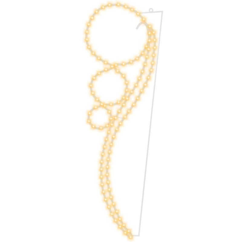 vidaXL Stringhe Luci a Forma di Palle 8pz Bianco Caldo 111,5x35x4,5cm - 4