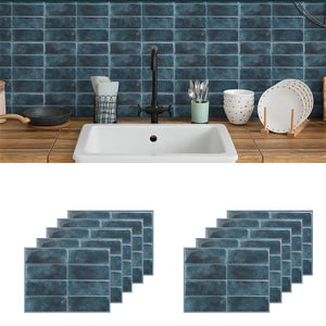 Lot 25 Autocollants Muraux Terrazzo Blanc 15x15 Cm – Crédence Cuisine Salle De Bain, Vinyle Facile à Poser