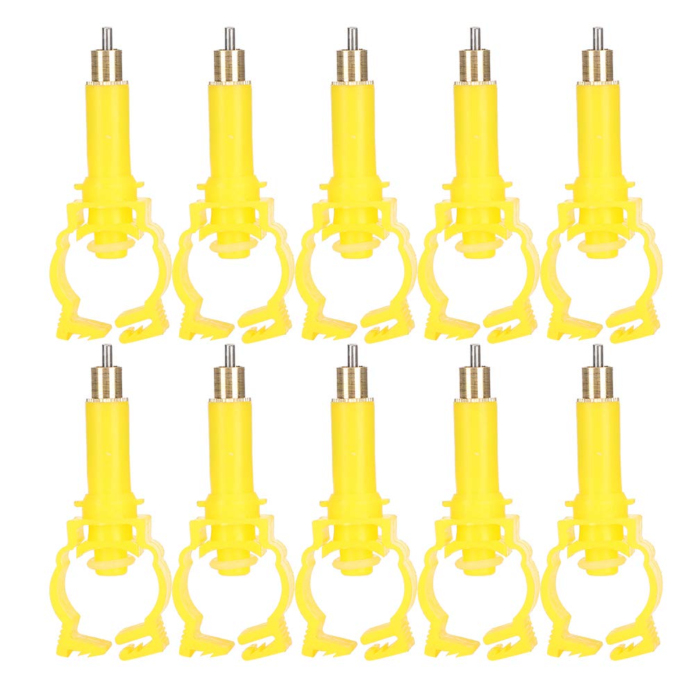 Lot De 10 Abreuvoirs Automatiques Risegun Pour Volailles - Tasses à Eau Pour Poules, Poussins, Cailles, Canards Et Pigeons