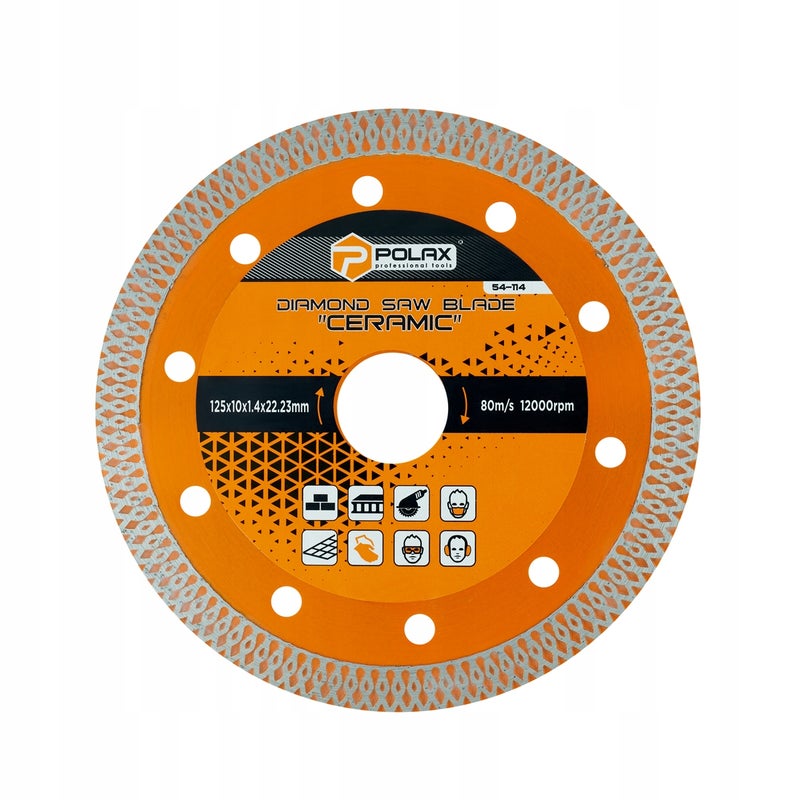 Tarcza diamentowa do cięcia płytek Ceramic 125x10x1.4x22.23mm Polax