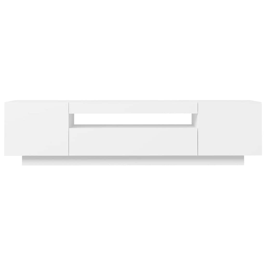 vidaXL Móvel de TV com luzes LED 160x35x40 cm branco - 8