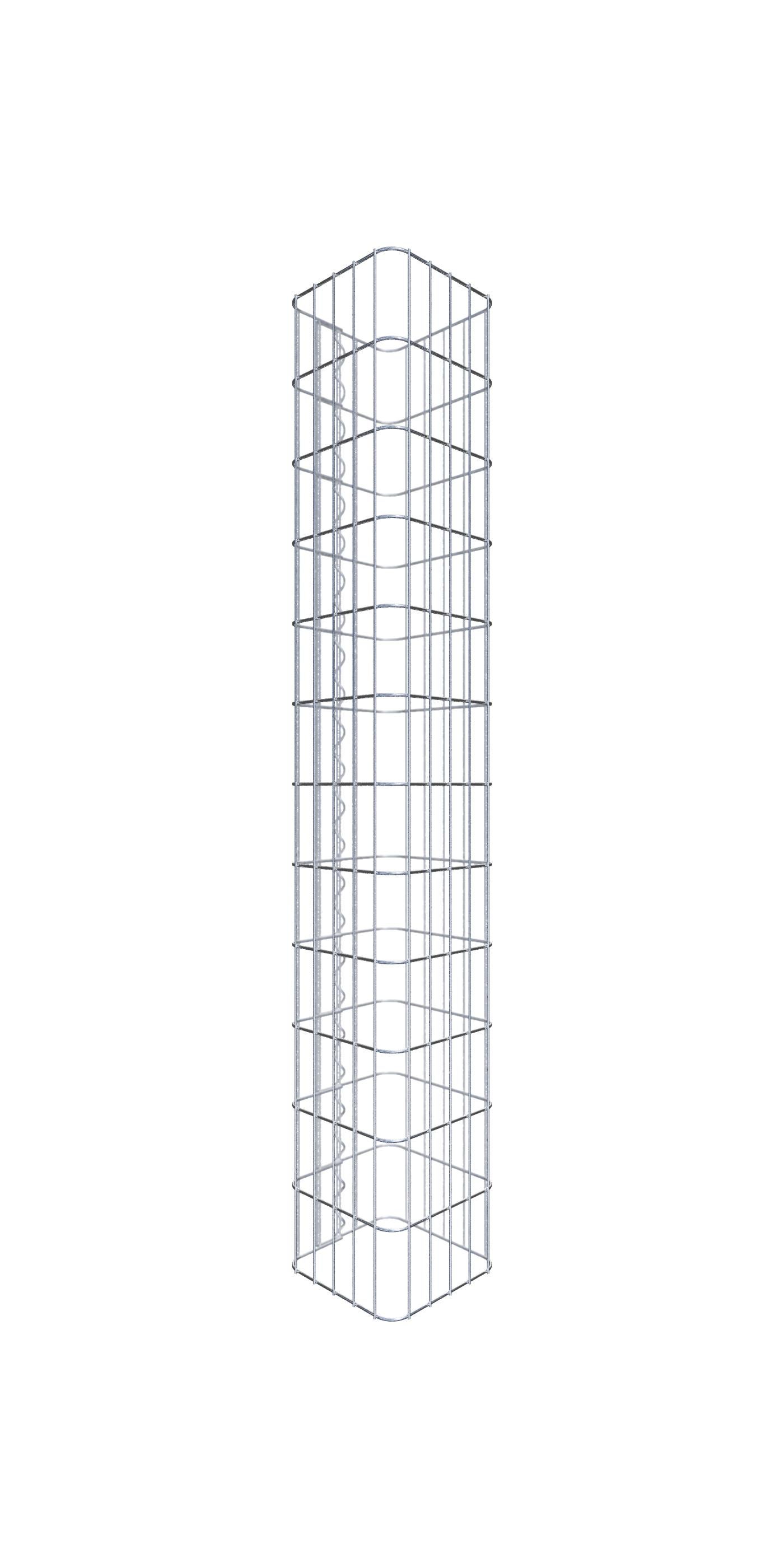 Kolumna gabionowa 27 x 27 cm, kwadrat MW 5 x 10 cm - Wysokość: 1,20 m