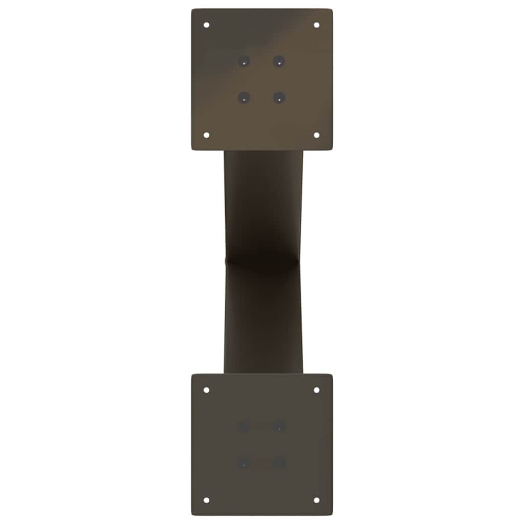 Maison Exclusive - Pieds de table à manger en forme de X, 2 pièces, acier l, 50 x (72-73) cm - 7