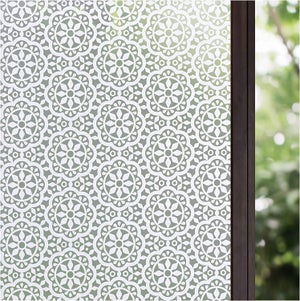 Film Fenêtre Dépoli Auto-adhésif 100x120 Cm - Blanc Mat, Anti-regard Et Anti-UV | Pour Salle De Bain, Bureau, Maison