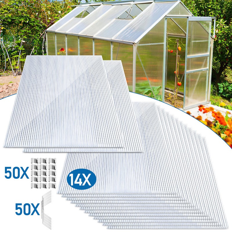 14 Lastre Policarbonato Cavo 4mm - 60.5x121cm, Trasparenti, Per Serre E Tetti - Foto 11