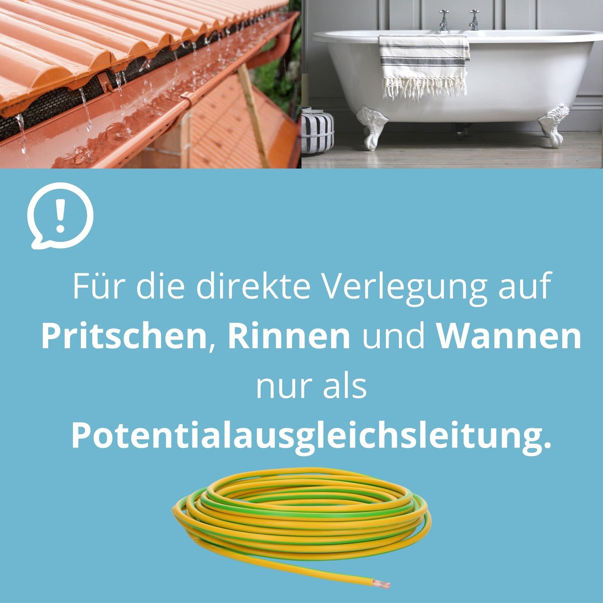 10 m Lapp 4520005 H07V-K 10 mm² verde/giallo I cavo di messa a terra I flessibile PVC Single Core I Stranded 10 mm² I cablaggio - 4