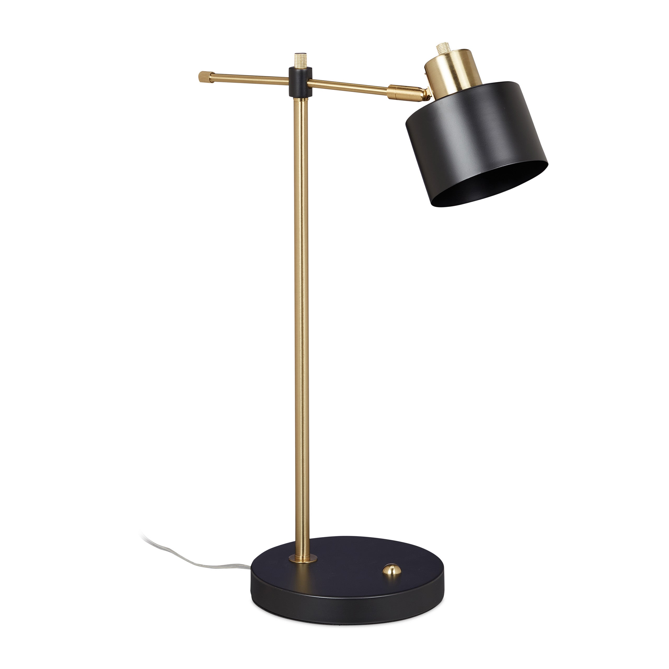 Lampe de bureau Blanc Noir Doré Fer 40 W 33 x 33 x 63,5 cm