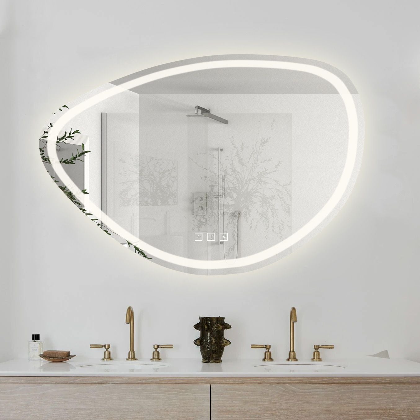 MIROIR REA LED P11238 FOG GREY 70X100CM - 7