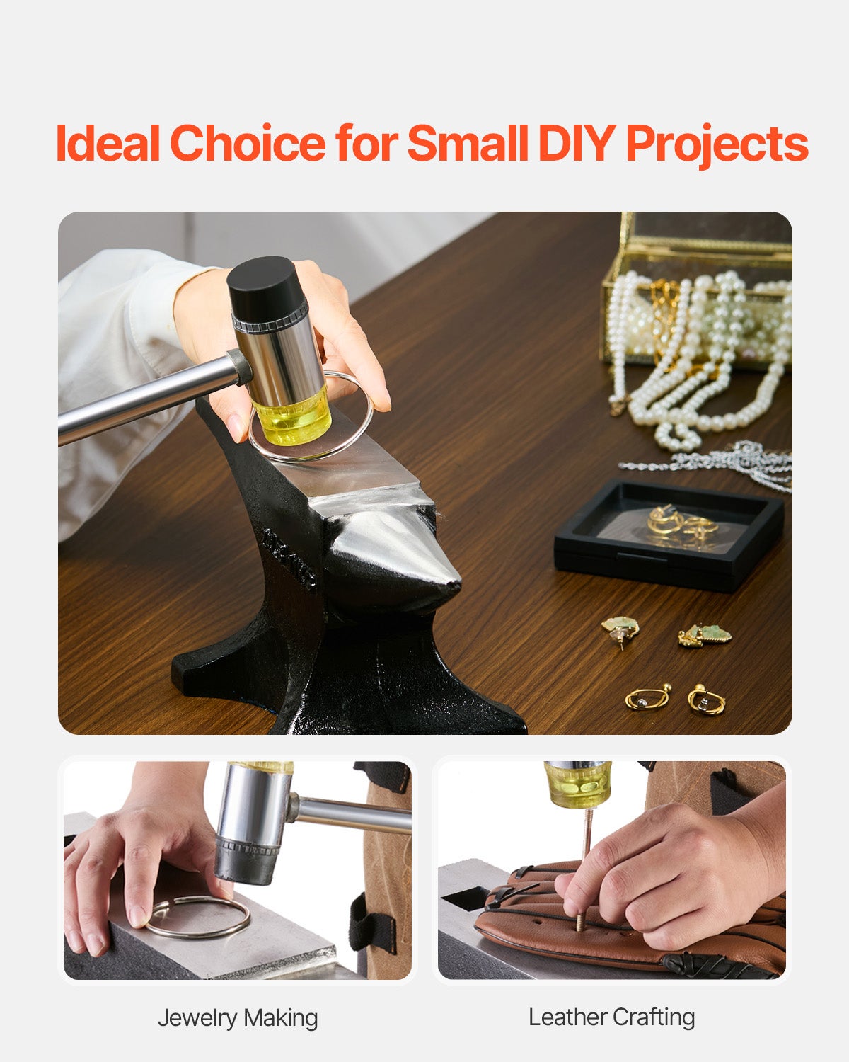 Bigorna de corno simples SucceBuy de 25 lb em aço fundido Bigorna robusta com corno redondo de alta dureza para ferreiros, base estável - 8