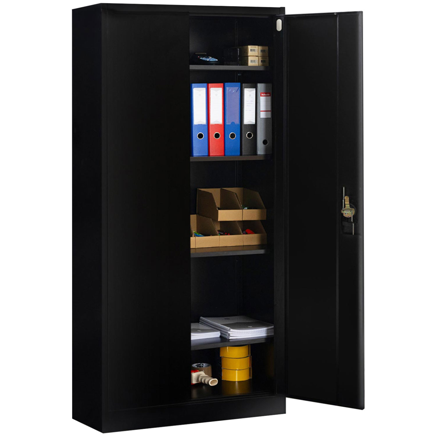 Armoire métallique 80 cm 5 niveaux noire - 2