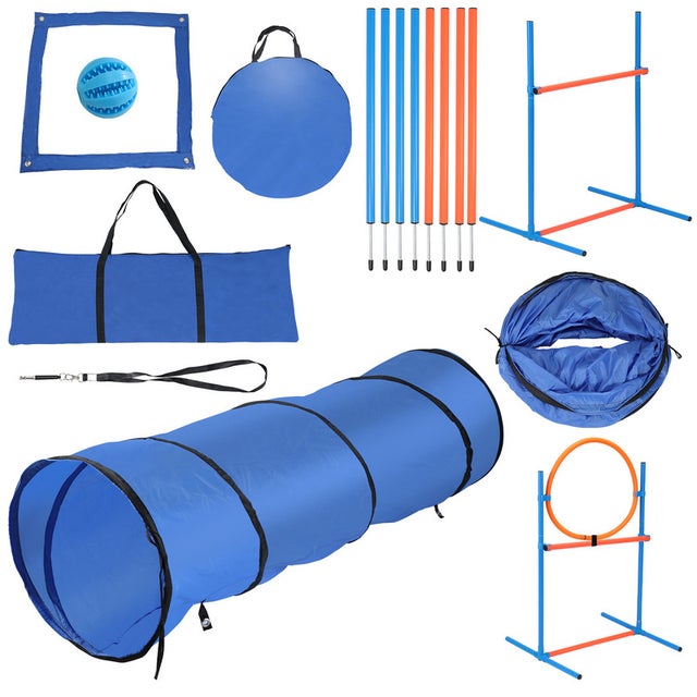 Agility sport pour chien set Agility pour chiens Agility Kit d'équipement tunnel slalom zone repos équipement complet set 5pcs