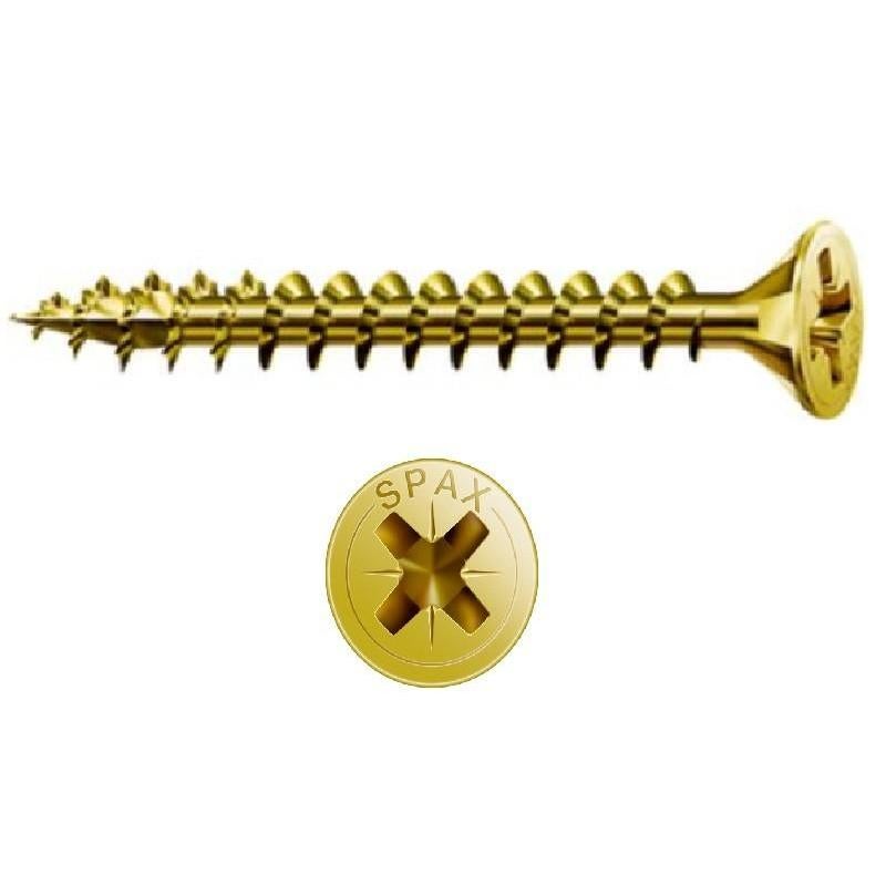 Vis spax empreinte pozidriv tete fraisee yellox - longueur (mm) : 120 - SPAX - 3