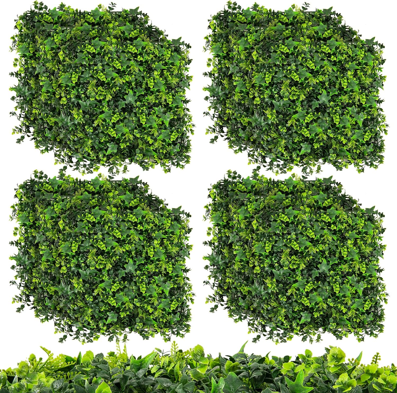 Pannelli Decorativi In Erba Artificiale - 12 Pezzi 50x50 Cm, Perfetti Per Privacy E Design In Giardino E Interni