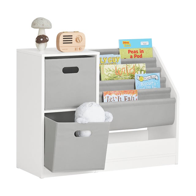 Librería Infantil para niños de Altura de 5 Niveles Organizador de Juguetes Multifuncional KMB76-W SoBuy ES