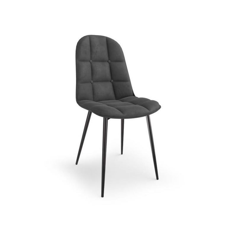 Krzesło tapicerowane K417 VELVET szare