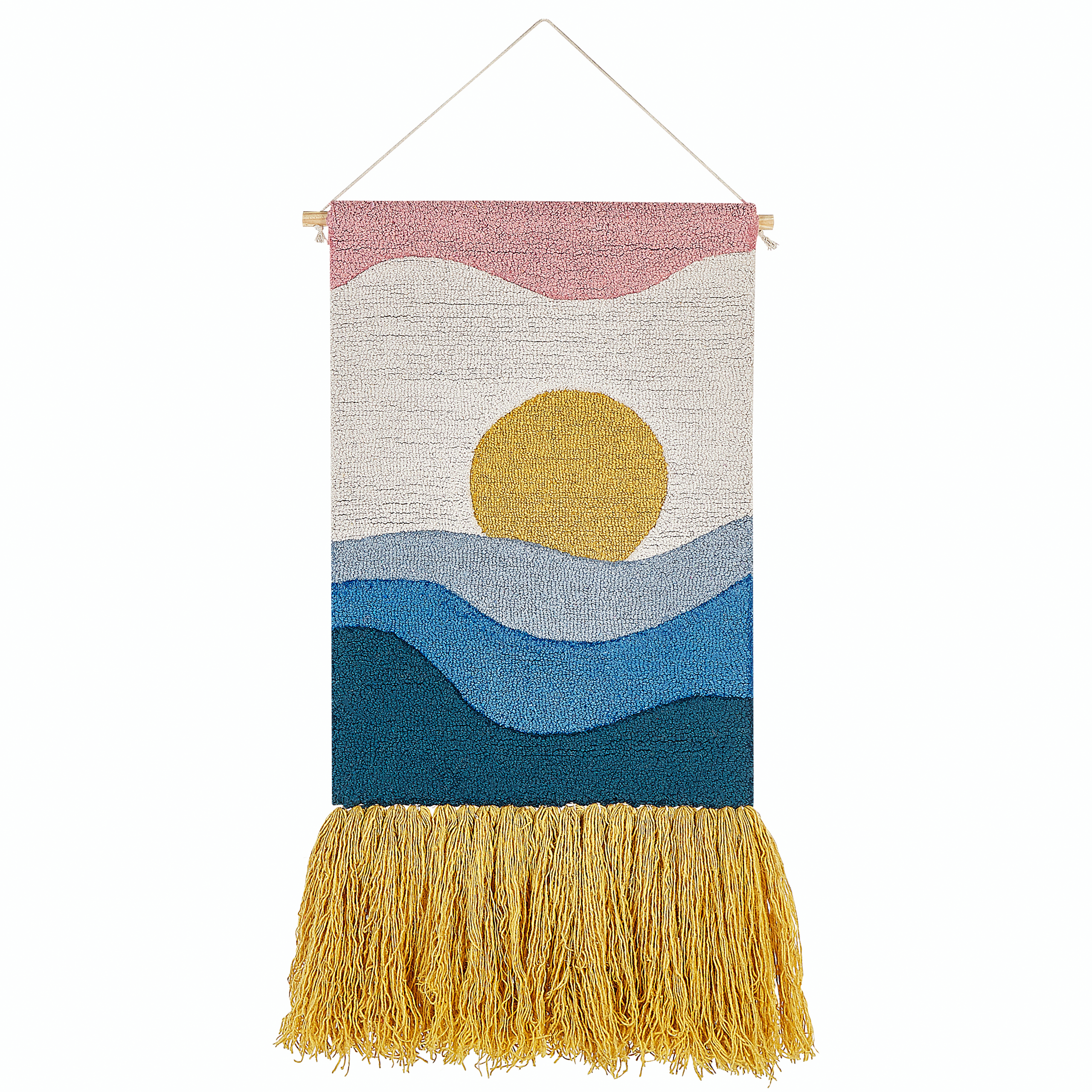 Suspension Murale Tissée Main Péruvienne - Chaton Multicolore En Laine - 22,5 X 30 Cm