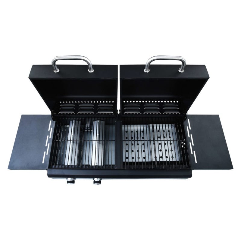 Barbecue Combinato Carbone e Gas 3 Fuochi vidaXL - 5