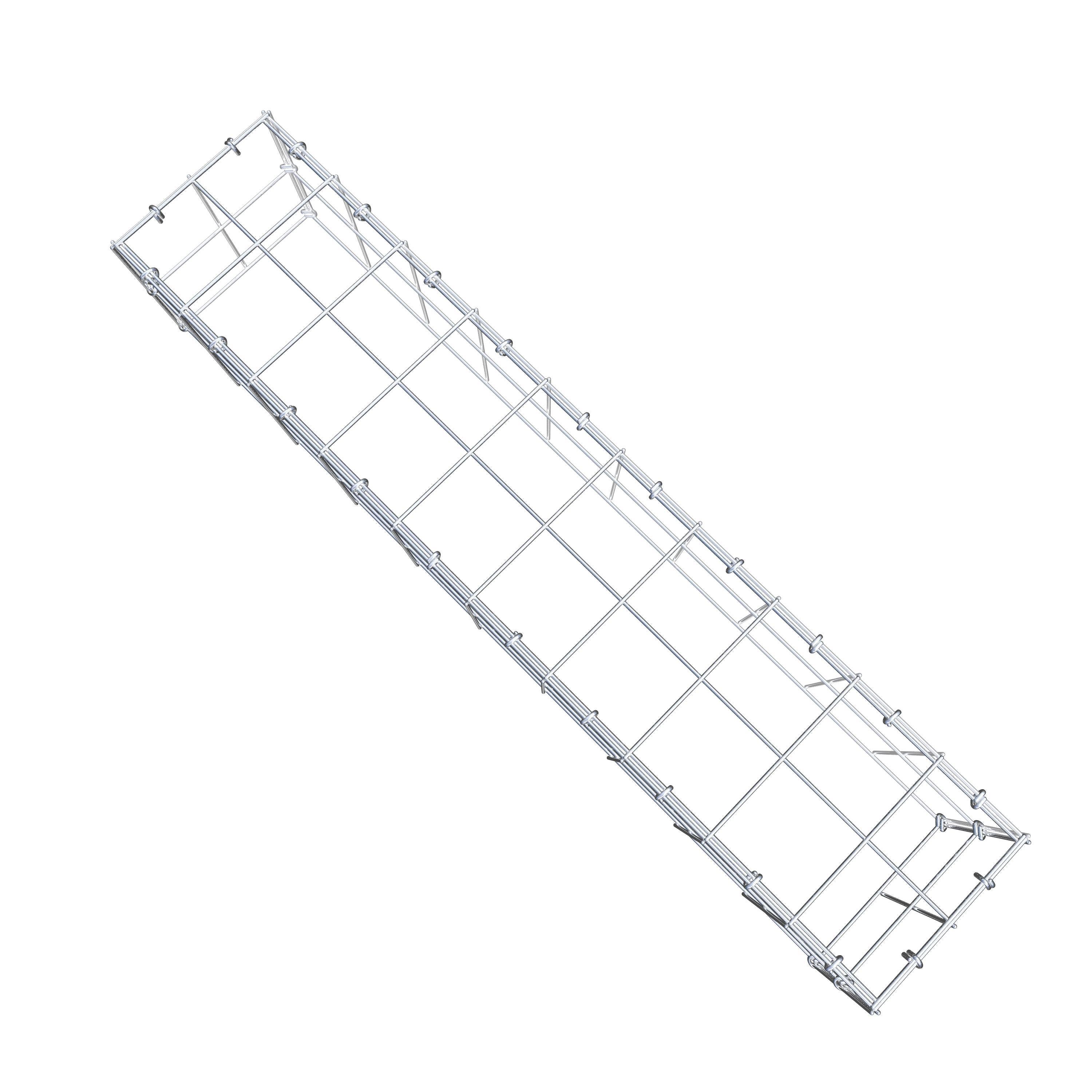 Gavión para apilar en acero galvanizado 100x20x20cm (LxAxP), malla 10 x 10cm, Anillo en C, sin rejilla inferior - 8