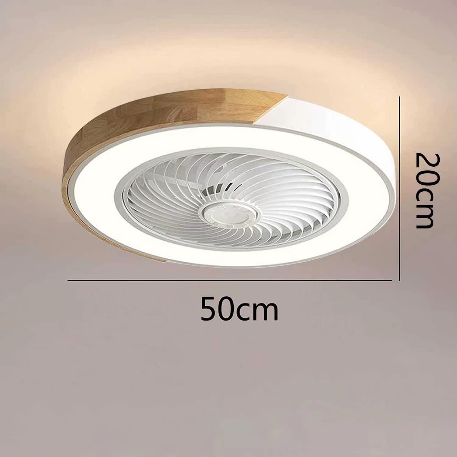 Suspension LED invisible et silencieuse avec ventilateur et télécommande - Blanc - 2