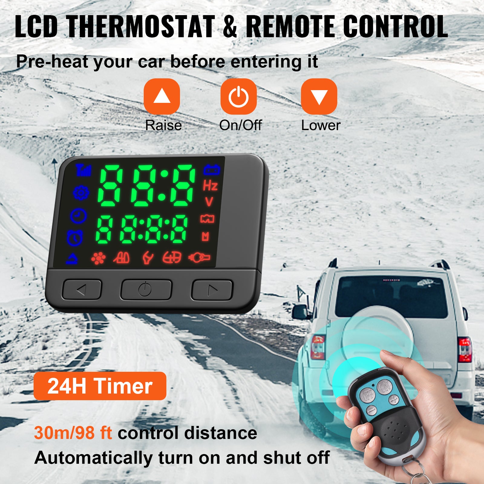 Chauffage Diesel VEVOR 12V 2KW Rechauffeur deair diesel kit de rechauffeur deair en aluminium carburateur en plastique pour voiture camions RV Croisie - 5