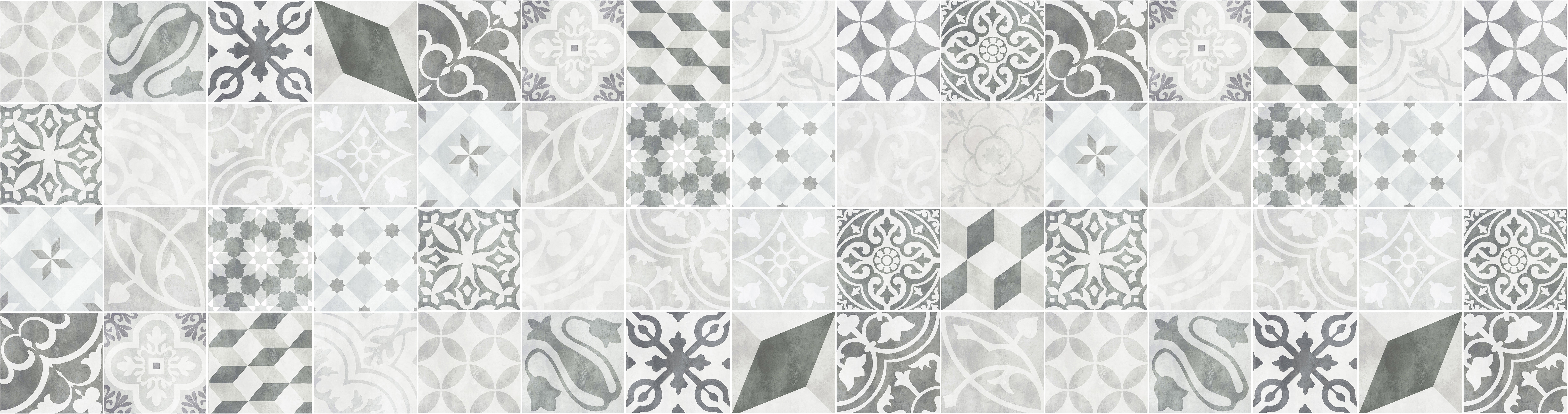 Alfombra de vinilo trujillo 4 66x250 cm - pvc antideslizante, vinilica para cocina o salón, lavable, estilo hidraúlico