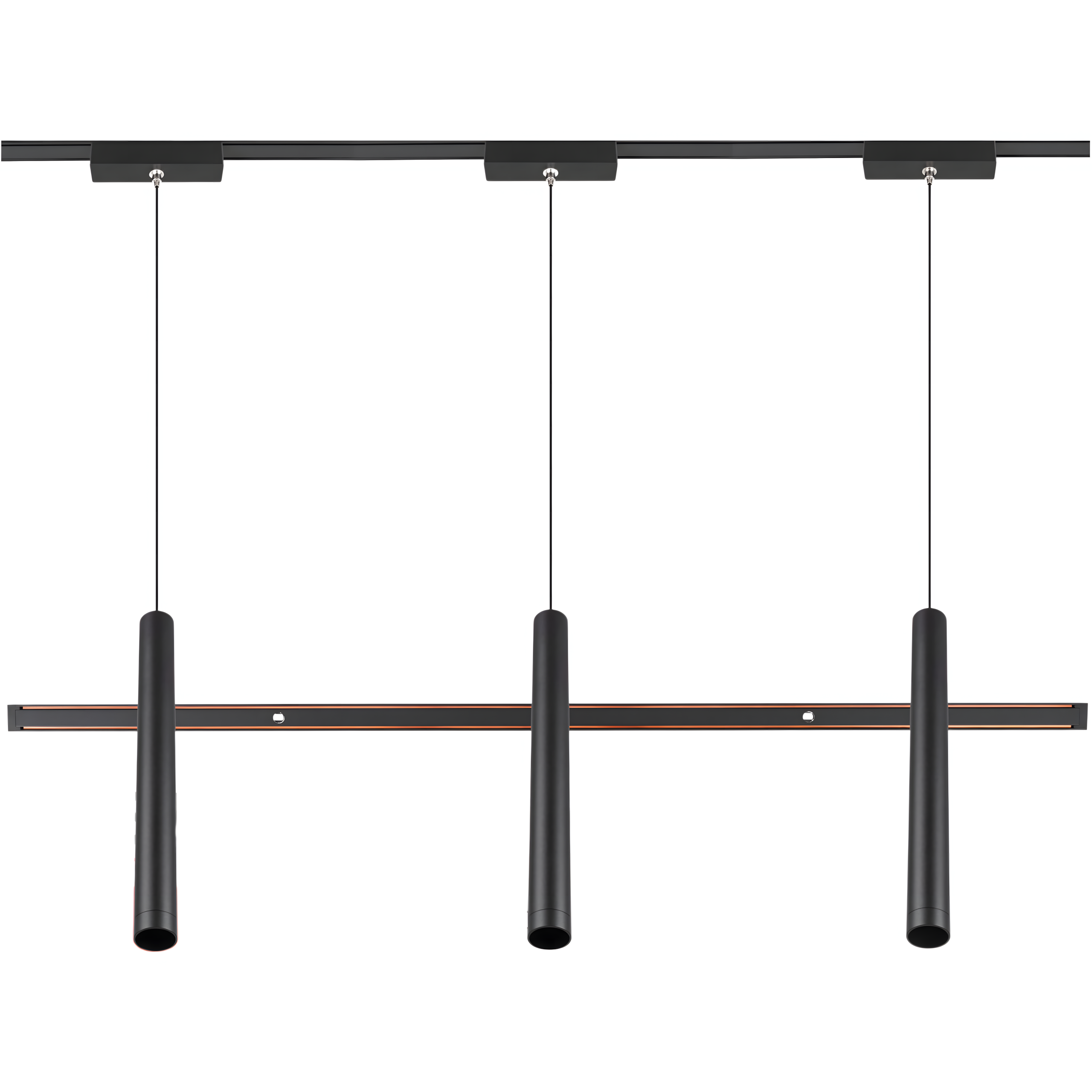 Zestaw oświetlenia szynowego LED Czarny system magnetyczny szyna listwa 1m + 3 x lampa LED ze źródłem światła - LEDHOFF