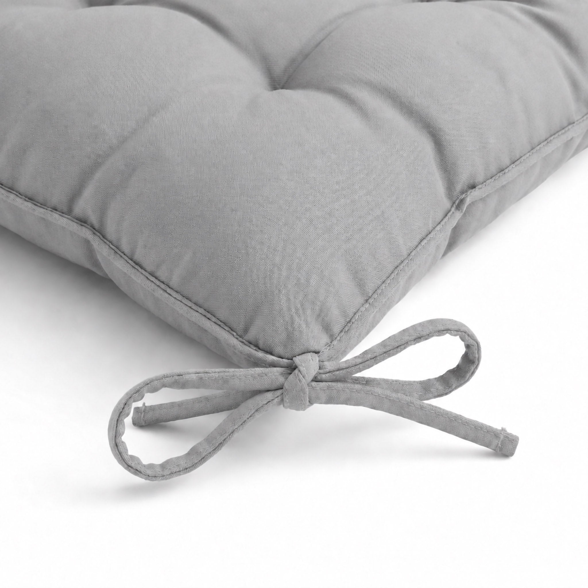 Set di 4 cuscini per sedia - 40 x 40 cm - grigio chiaro - 4