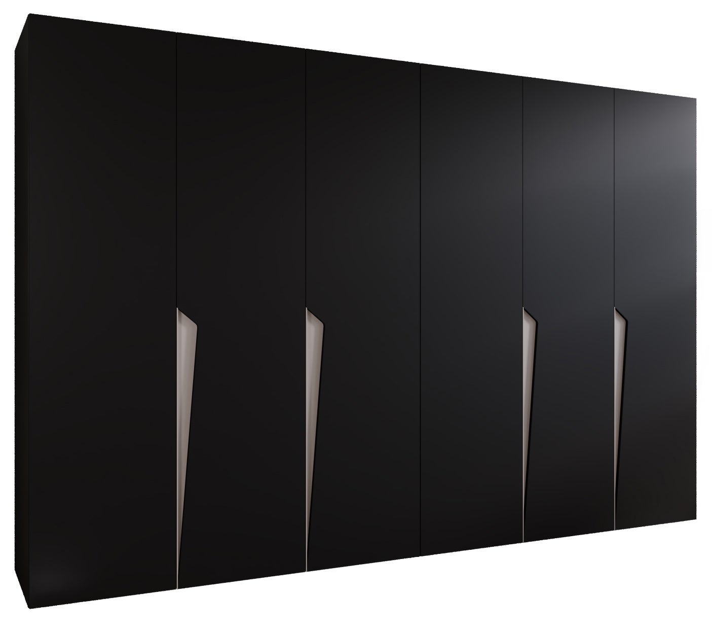 Szafa uchylna otwierana Piano 1 300 (150x2) x 52 x 202 cm czarny + u. kaszmir