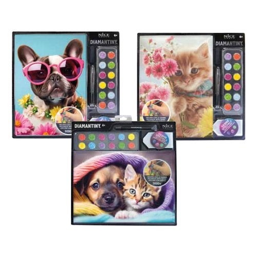 DIAMANTINY Diamond Painting Kit - Tropical Flowers, 22x30 Cm, Mit 3000+ Strasssteinen & Werkzeug