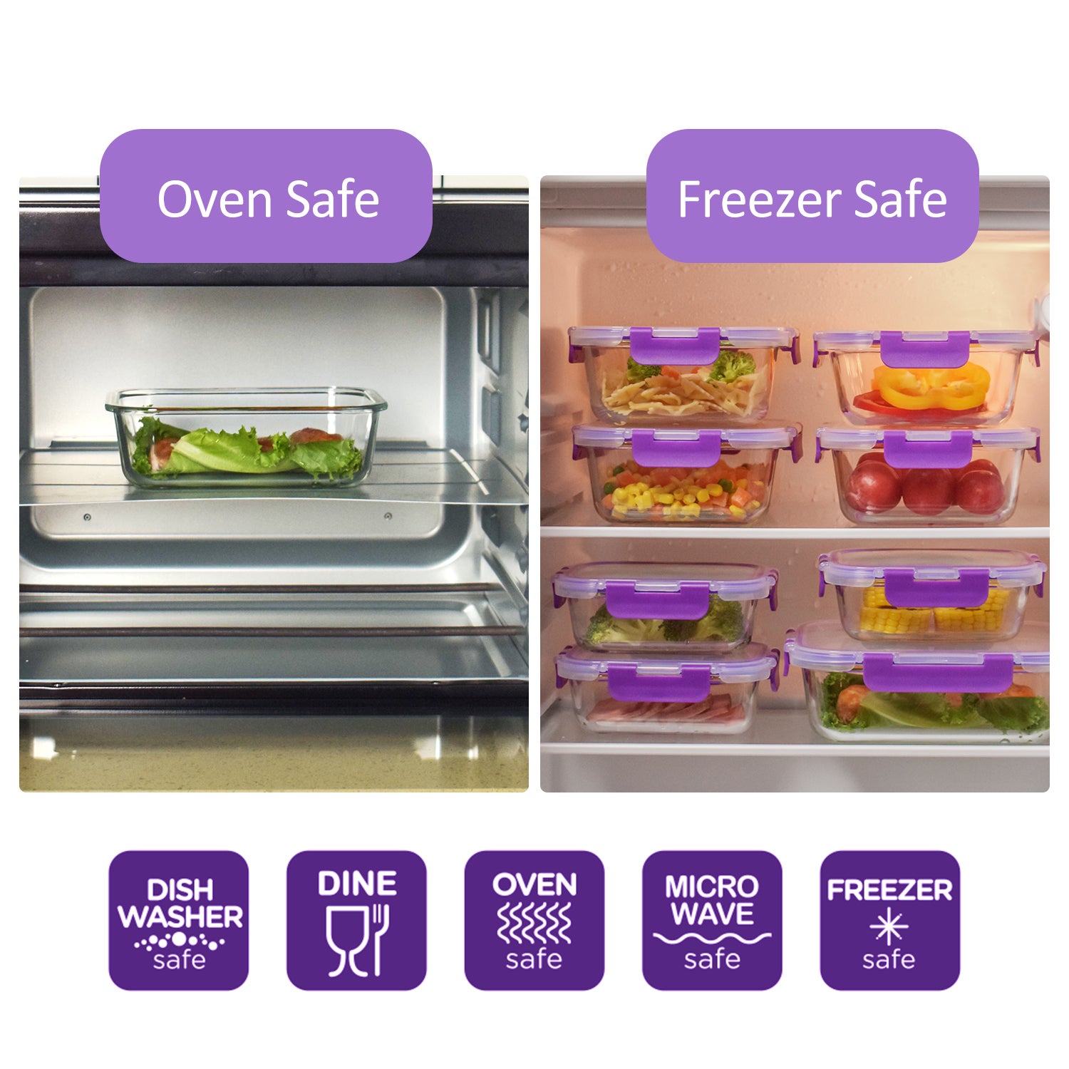 Recipientes de Cristal Para Alimentos - 20 Piezas (10 recipientes y 10 tapas) - 7