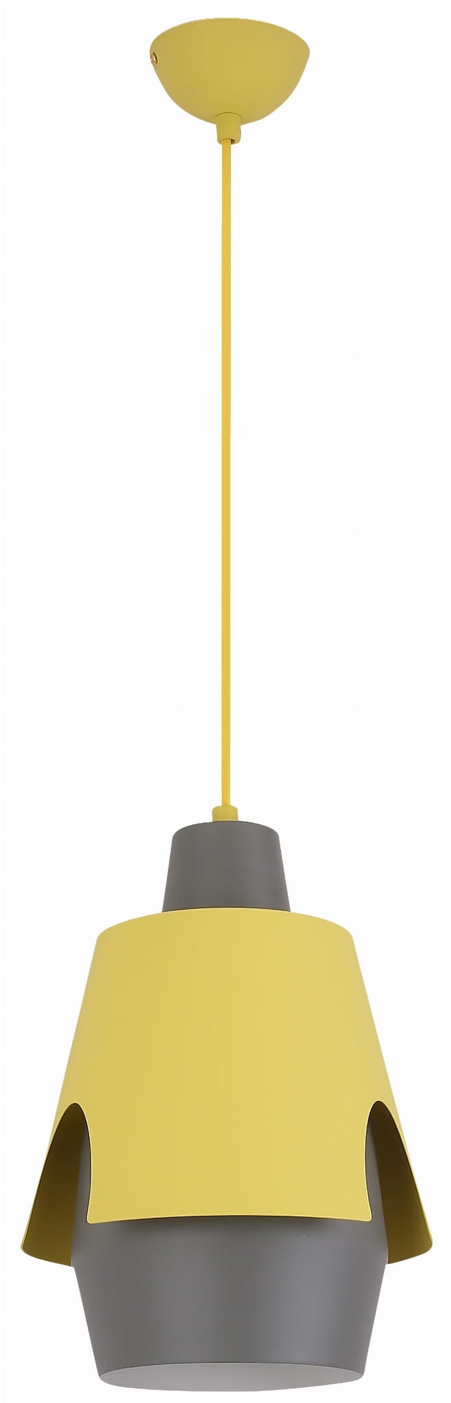 Lampa sufitowa wisząca Falun żółto-szara 1xE27x40W wym: 135 x 22 x 22 cm metal Candellux
