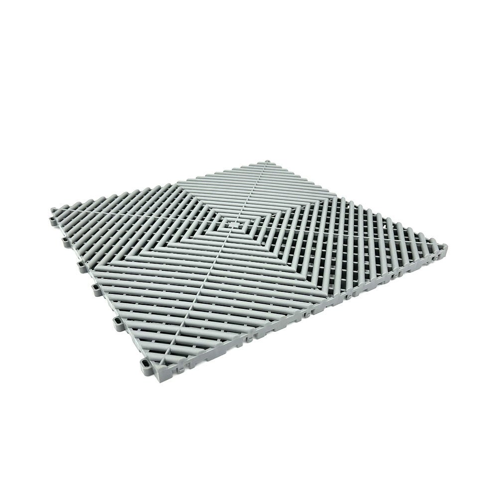 Suelo modular para garaje y taller losetas de Polipropileno 40x40cm Gris Claro antideslizante Pro-Tile - 3