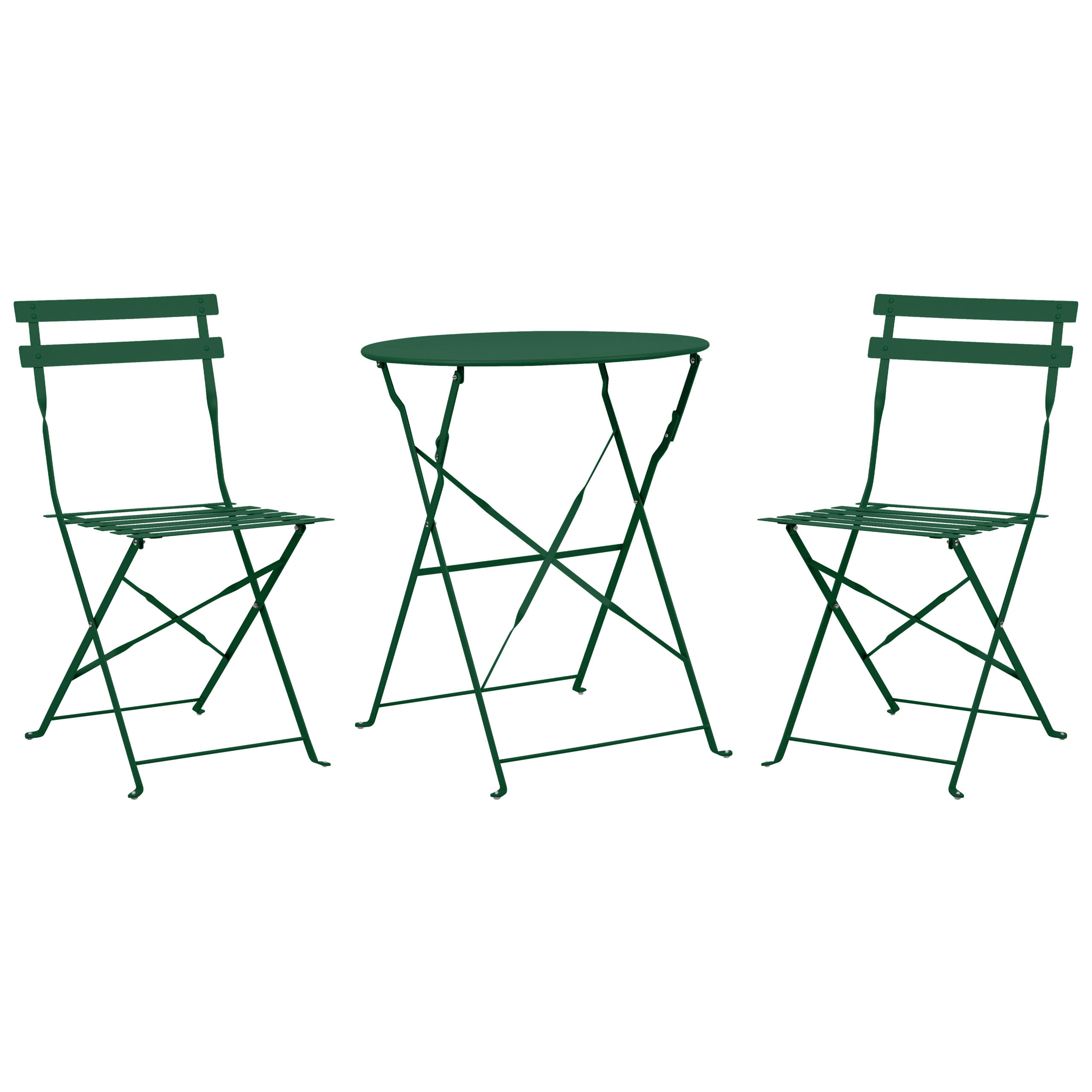 Set mobilier de grădină Pliabil FIORI Metal Verde închis