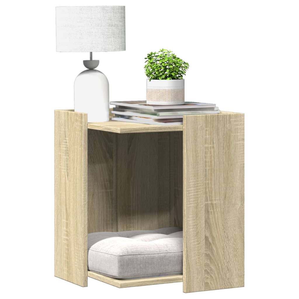 Supporto Per Monitor Con 2 Cassetti – Rovere Sonoma 100x27x15 Cm, Legno Ingegnerizzato