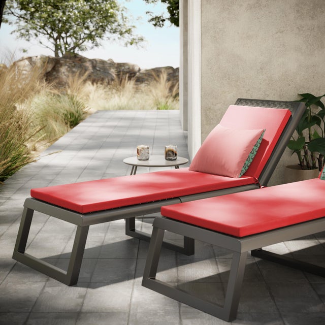 Czerwona poduszka na leżak Comfort 55x185 cm